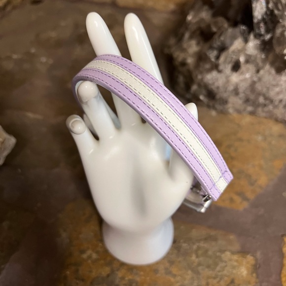 Coach Leather Dog Collar Lavender Brand New Size Medium